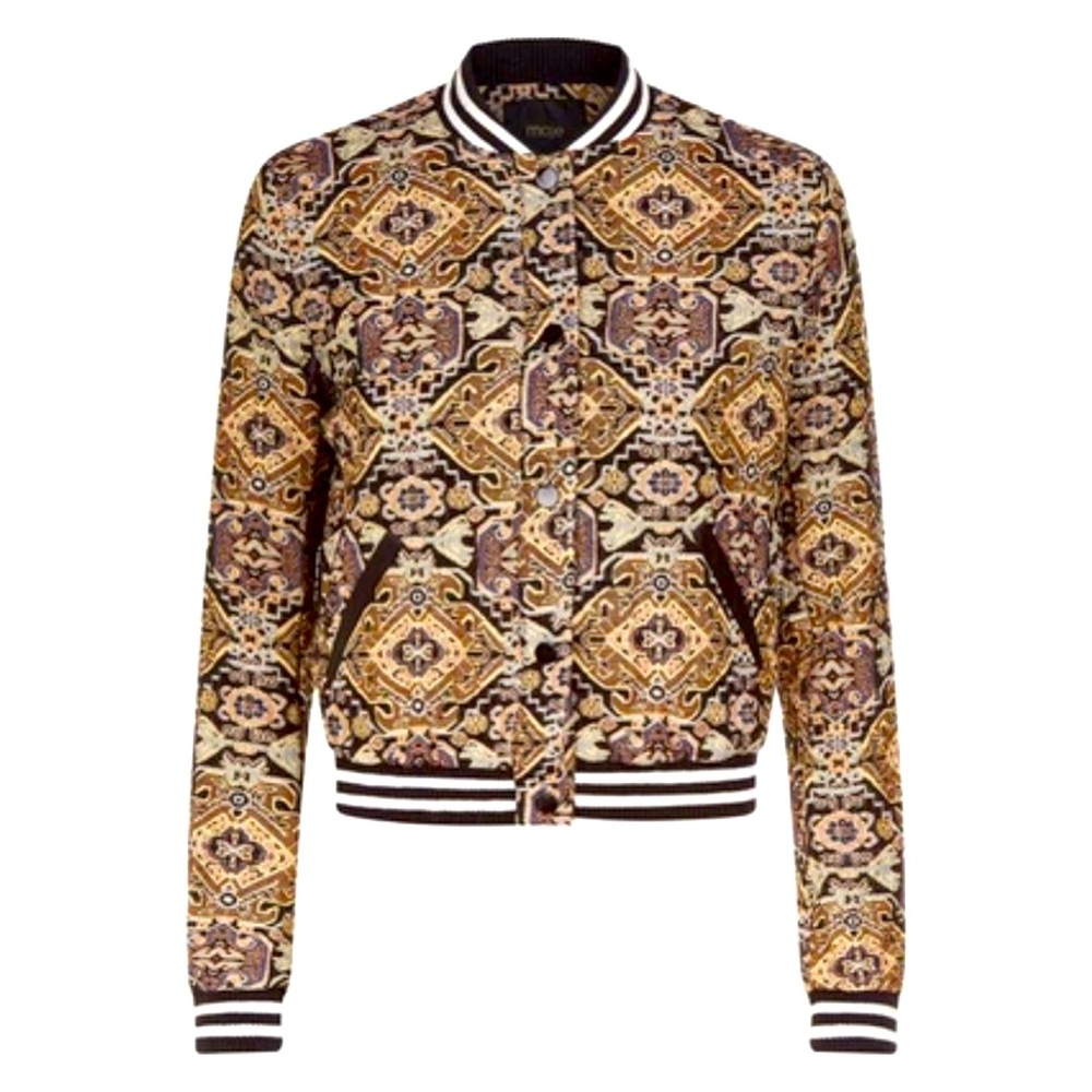 Maje - BASLIRA TAPESTRY-INSPIRED JACQUARD BOMBER JACKET - Picture 1 of 14